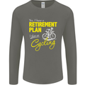 Cycling Retirement Plan Cyclist Funny Mens Long Sleeve T-Shirt Charcoal