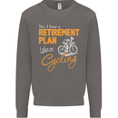 Cycling Retirement Plan Cyclist Funny Mens Sweatshirt Jumper Charcoal