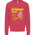 Cycling Retirement Plan Cyclist Funny Mens Sweatshirt Jumper Heliconia