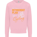 Cycling Retirement Plan Cyclist Funny Mens Sweatshirt Jumper Light Pink