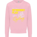Cycling Retirement Plan Cyclist Funny Mens Sweatshirt Jumper Light Pink
