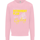 Cycling Retirement Plan Cyclist Funny Mens Sweatshirt Jumper Light Pink