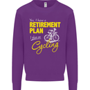 Cycling Retirement Plan Cyclist Funny Mens Sweatshirt Jumper Purple