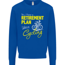 Cycling Retirement Plan Cyclist Funny Mens Sweatshirt Jumper Royal Blue