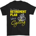 Cycling Retirement Plan Cyclist Funny Mens T-Shirt Cotton Gildan Black