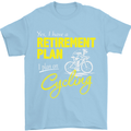 Cycling Retirement Plan Cyclist Funny Mens T-Shirt Cotton Gildan Light Blue
