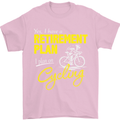 Cycling Retirement Plan Cyclist Funny Mens T-Shirt Cotton Gildan Light Pink