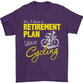 Cycling Retirement Plan Cyclist Funny Mens T-Shirt Cotton Gildan Purple