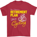 Cycling Retirement Plan Cyclist Funny Mens T-Shirt Cotton Gildan Red