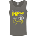 Cycling Retirement Plan Cyclist Funny Mens Vest Tank Top Charcoal