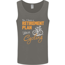 Cycling Retirement Plan Cyclist Funny Mens Vest Tank Top Charcoal