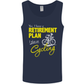 Cycling Retirement Plan Cyclist Funny Mens Vest Tank Top Navy Blue