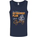 Cycling Retirement Plan Cyclist Funny Mens Vest Tank Top Navy Blue