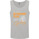 Cycling Retirement Plan Cyclist Funny Mens Vest Tank Top Sports Grey