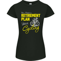 Cycling Retirement Plan Cyclist Funny Womens Petite Cut T-Shirt Black