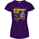 Cycling Retirement Plan Cyclist Funny Womens Petite Cut T-Shirt Purple