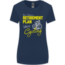 Cycling Retirement Plan Cyclist Funny Womens Wider Cut T-Shirt Navy Blue