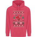 Cycling Santa Claus Christmas Cyclist Childrens Kids Hoodie Heliconia