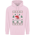 Cycling Santa Claus Christmas Cyclist Childrens Kids Hoodie Light Pink