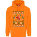 Cycling Santa Claus Christmas Cyclist Childrens Kids Hoodie Orange