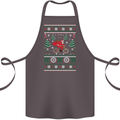 Cycling Santa Claus Christmas Cyclist Cotton Apron 100% Organic Dark Grey