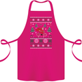 Cycling Santa Claus Christmas Cyclist Cotton Apron 100% Organic Pink