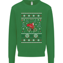Cycling Santa Claus Christmas Cyclist Kids Sweatshirt Jumper Irish Green