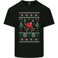 Cycling Santa Claus Christmas Cyclist Kids T-Shirt Childrens Black