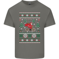 Cycling Santa Claus Christmas Cyclist Kids T-Shirt Childrens Charcoal