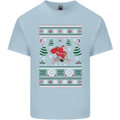 Cycling Santa Claus Christmas Cyclist Kids T-Shirt Childrens Light Blue