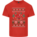 Cycling Santa Claus Christmas Cyclist Kids T-Shirt Childrens Red