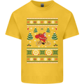 Cycling Santa Claus Christmas Cyclist Kids T-Shirt Childrens Yellow