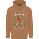 Cycling Santa Claus Christmas Cyclist Mens 80% Cotton Hoodie Caramel Latte