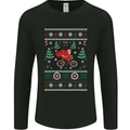 Cycling Santa Claus Christmas Cyclist Mens Long Sleeve T-Shirt Black
