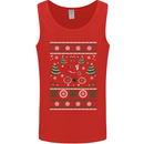 Cycling Santa Claus Christmas Cyclist Mens Vest Tank Top Red