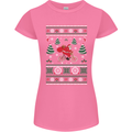 Cycling Santa Claus Christmas Cyclist Womens Petite Cut T-Shirt Azalea