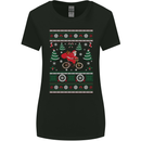 Cycling Santa Claus Christmas Cyclist Womens Wider Cut T-Shirt Black