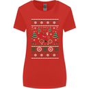 Cycling Santa Claus Christmas Cyclist Womens Wider Cut T-Shirt Red