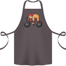 Cycling Sleeping Sloth Bicycle Cyclist Cotton Apron 100% Organic Dark Grey
