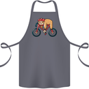 Cycling Sleeping Sloth Bicycle Cyclist Cotton Apron 100% Organic Steel