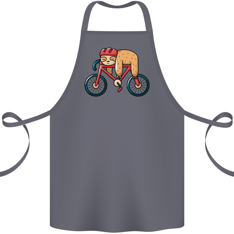Cycling Sleeping Sloth Bicycle Cyclist Cotton Apron 100% Organic Steel