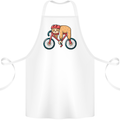 Cycling Sleeping Sloth Bicycle Cyclist Cotton Apron 100% Organic White
