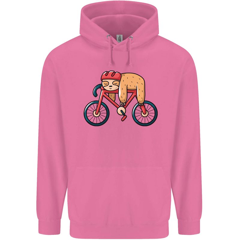 Cycling Sleeping Sloth Bicycle Cyclist Mens 80% Cotton Hoodie Azelea