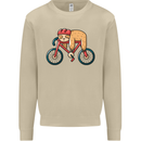 Cycling Sleeping Sloth Bicycle Cyclist Mens Sweatshirt Jumper Sand