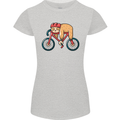 Cycling Sleeping Sloth Bicycle Cyclist Womens Petite Cut T-Shirt Sports Grey