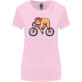 Cycling Sleeping Sloth Bicycle Cyclist Womens Wider Cut T-Shirt Light Pink