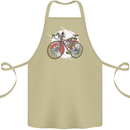 Cycling Steampunk Bicycle Bike Cyclist Cotton Apron 100% Organic Khaki