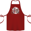 Cycling Steampunk Bicycle Bike Cyclist Cotton Apron 100% Organic Maroon