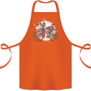 Cycling Steampunk Bicycle Bike Cyclist Cotton Apron 100% Organic Orange
