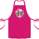 Cycling Steampunk Bicycle Bike Cyclist Cotton Apron 100% Organic Pink